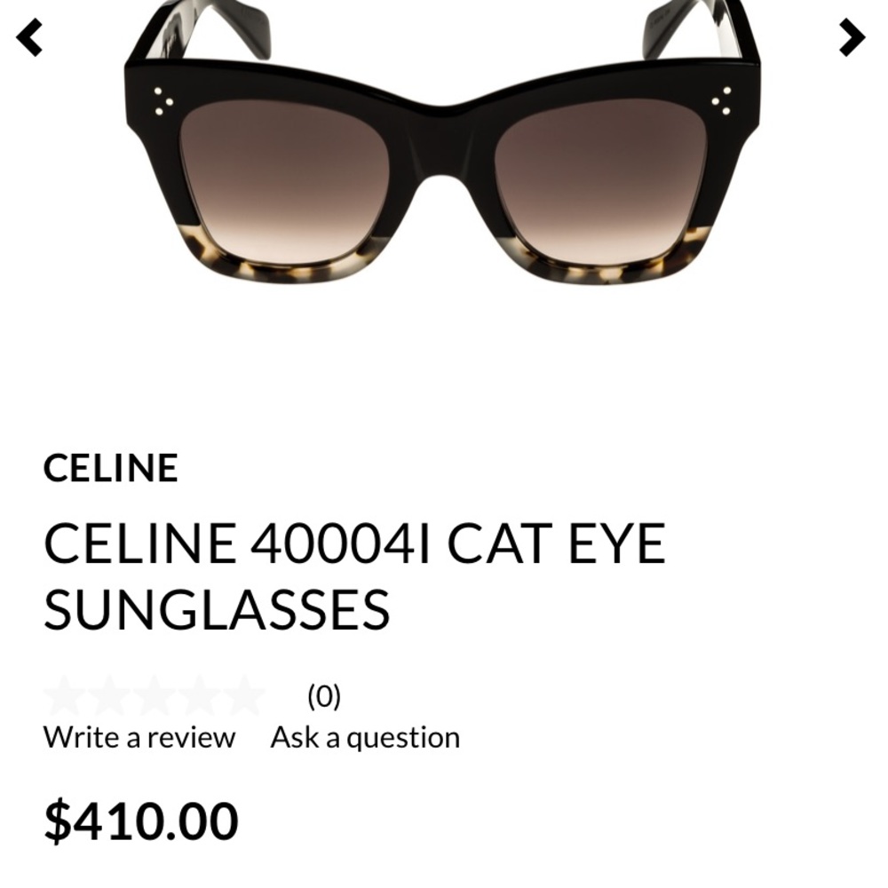 Celine cat eye sunglasses